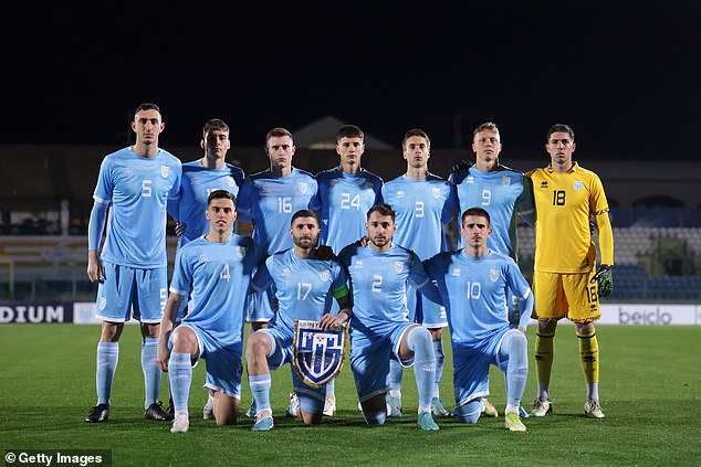 San Marino secured their first ever competitive victory after Nicko Sensoli's goal on Thursday (pictured back in March)