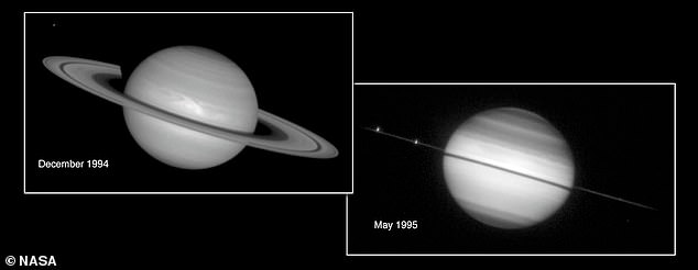 Every 13 to 16 years, Earth's view of Saturn's rings becomes 