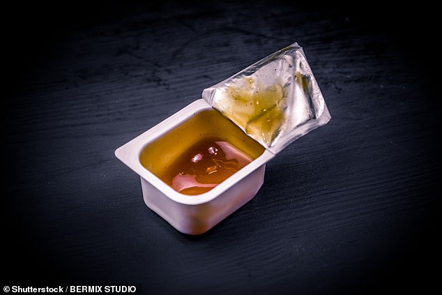 Food packaging such as small sauce pots can contaminate food, releasing dangerous chemicals into the body