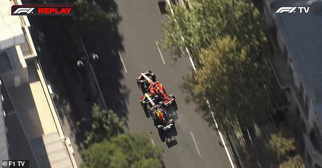 Sergio Perez collided with Carlos Sainz in the final stages of the Azerbaijan Grand Prix