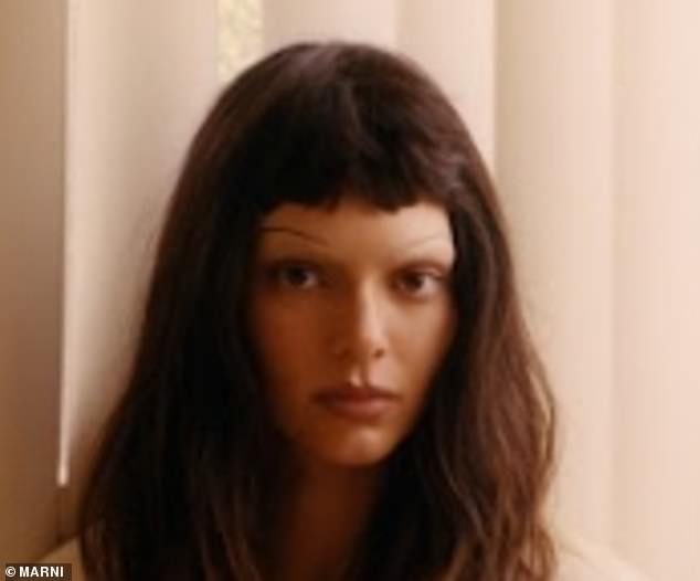 She's a gorgeous twenty-something supermodel who's on a TV show. But her eyebrows are different and she's wearing a wig that makes her unrecognizable. Who is she?