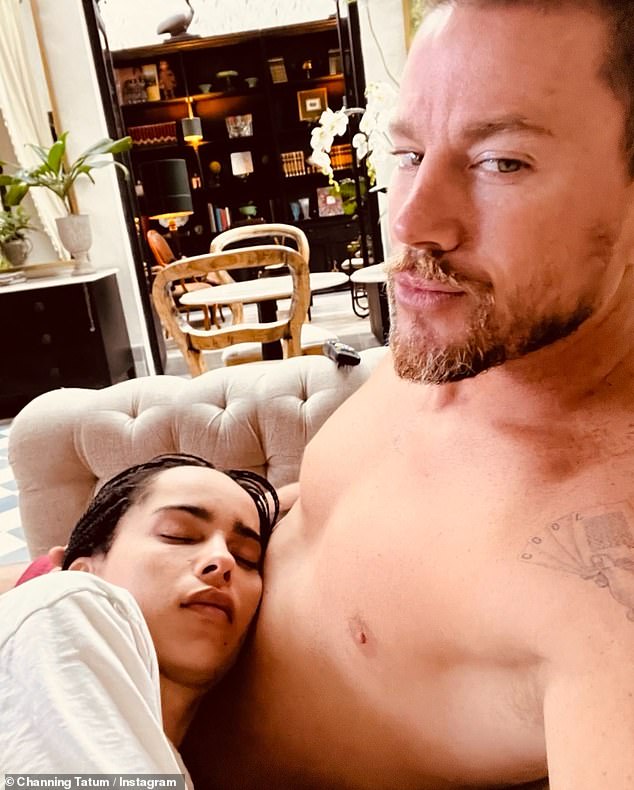 Channing Tatum has given an insight into his relationship with Zoe Kravitz as he posted a sleepy photo of her sleeping on his chest