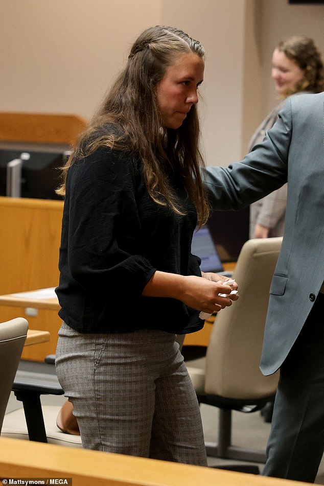 Madison Bergmann, 24, the suspended elementary school teacher accused of kissing an 11-year-old student, appears in court Thursday for her motion hearing