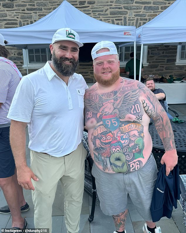 Jason Kelce accidentally injured Eagles superfan Ron Dunphy on Monday night