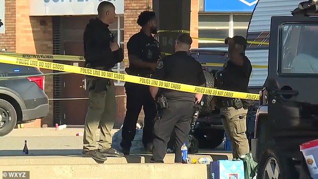 One person was injured Sunday in a shooting at an NFL tailgate party in Detroit