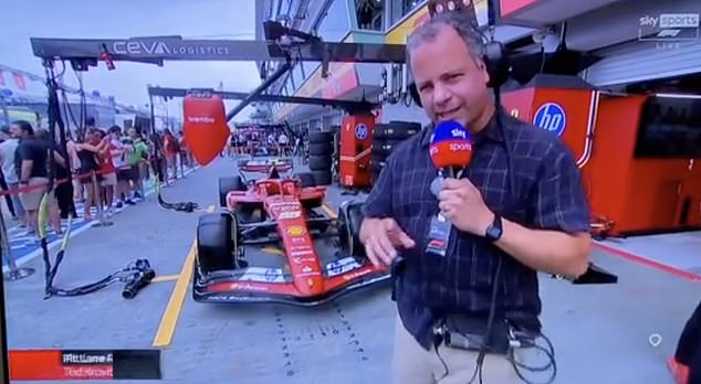 Sky Sports pit lane reporter Ted Kravitz made an explicit faux pas during a live broadcast