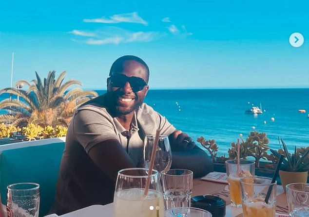 The Instagram post was accompanied by a photo of Bamba on vacation