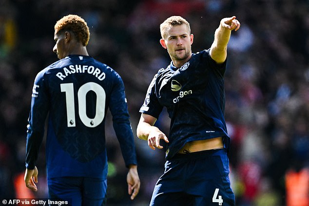 Marcus Rashford (left) and Matthijs de Ligt scored the goals as Man United beat Southampton