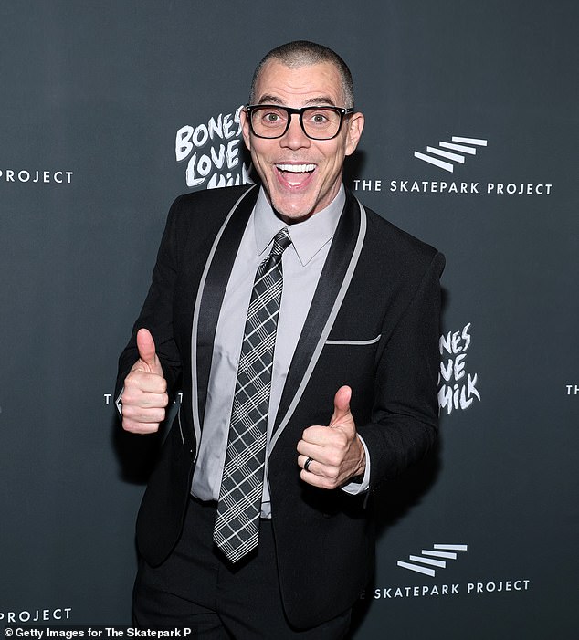 Steve-O, 50, has decided to abandon his plan to get breast enlargements and then trick people into thinking he's a woman after talking to a transgender person; seen in 2023