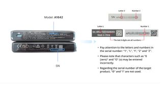 The basics of an Anker battery with the serial number