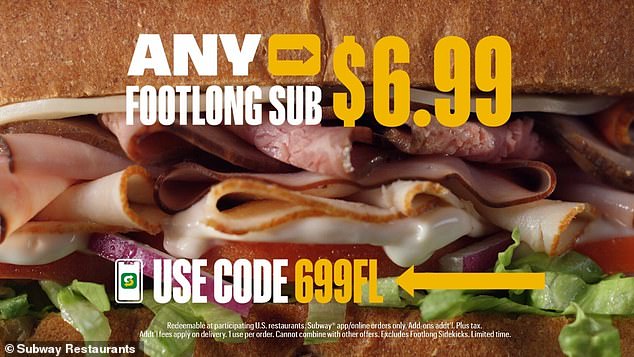 The chain has launched a promotion on a $6.99 footlong sandwich, running through September 8, in an effort to lure cash-strapped consumers