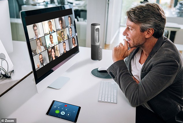 Zoom has become hugely popular during the coronavirus lockdown, as have other platforms such as WebEx, Microsoft Teams and Skype (archive photo)