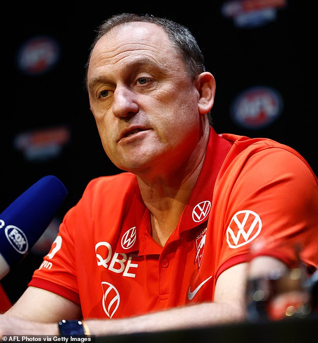 Swans coach John Longmire showed off his sense of humor on Friday with a cheeky swipe at pop superstar Katy Perry ahead of her AFL finals performance at the MCG