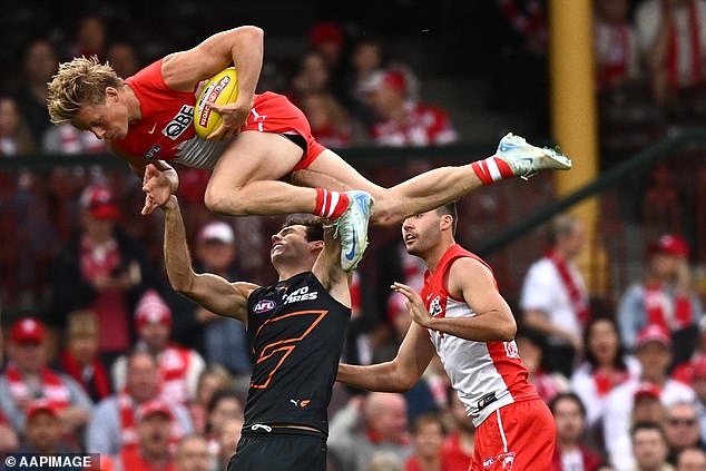 Isaac Heeney says he surprised himself with the athletic leap that enabled him to pull off one of the most spectacular performances in AFL history