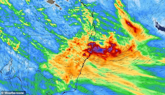 Australia's south-east coast is set to get soaked as two weather systems bring heavy rain and gusty winds