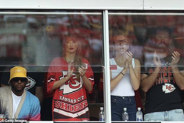 Taylor Swift was spotted in her suite at Arrowhead Stadium — without Brittany Mahomes