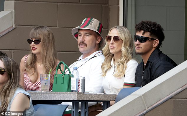 Travis Kelce and Taylor Swift were in the US Open final with Patrick and Brittany Mahomes