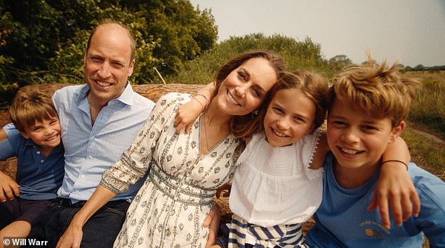 The Princess's personal message to the nation is accompanied by a stunning three-minute video showing her and William in Norfolk with their three children