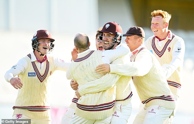 Somerset's stunning win leaves them just eight points behind Surrey going into the last two games