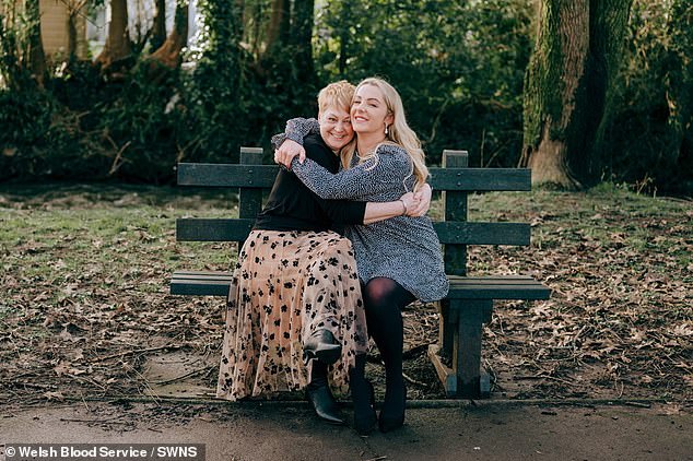 Alison Belsham, 57, (left) met Rachel Rees, 31, (right), the woman who first saved her life