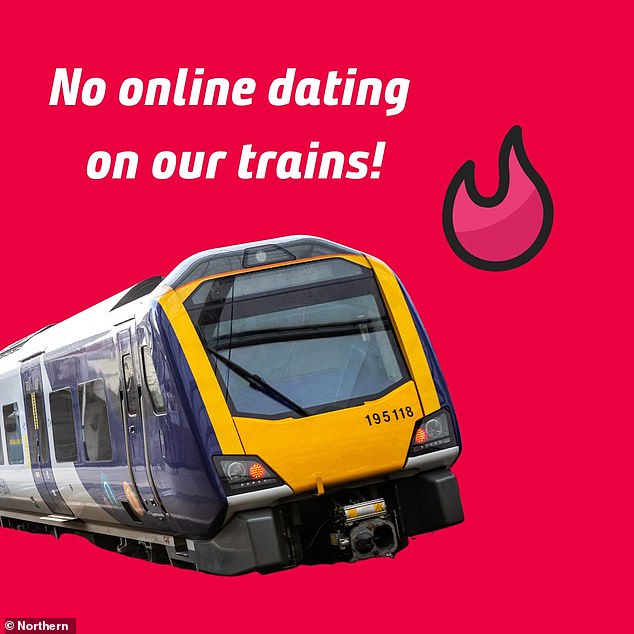 The railway company has announced that the Wi-Fi on board will now block access to all dating apps and websites