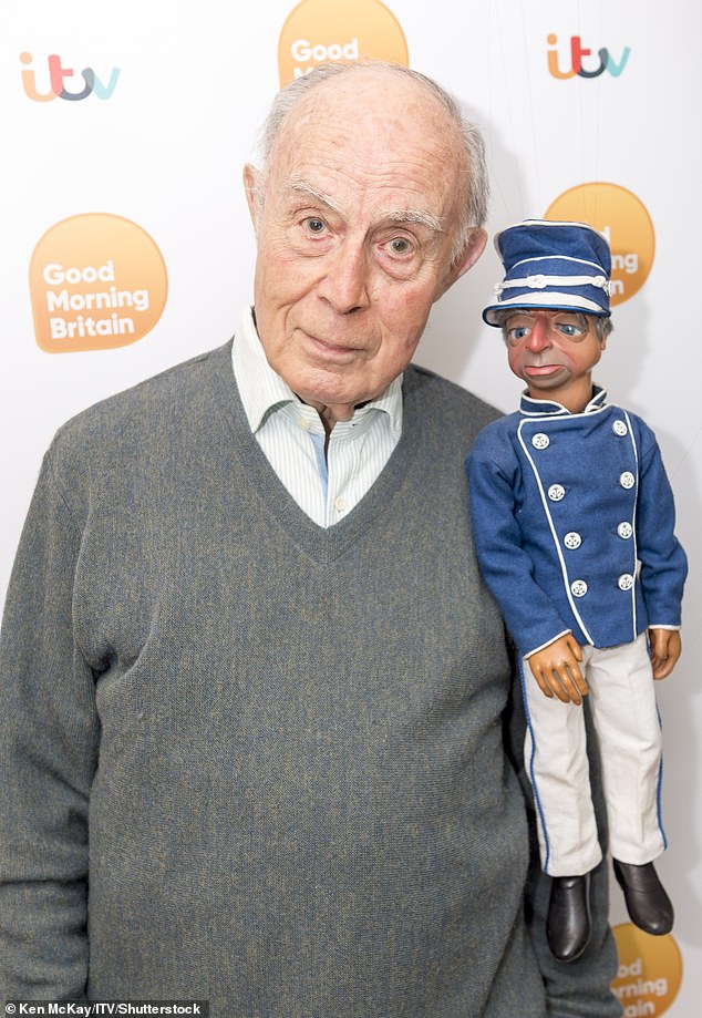 The actor, who sadly passed away on Friday at the age of 99, played the voice of Aloysius Parker, the butler in 1960s Thunderbirds (pictured in 2017)