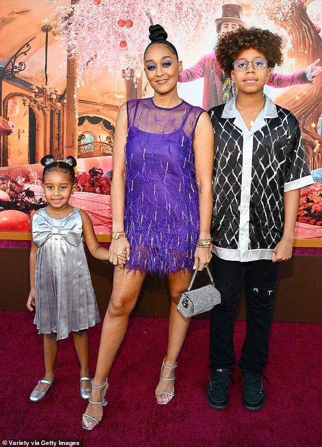 Tia shares daughter Cairo, six, and son Cree, 13, with ex Cory