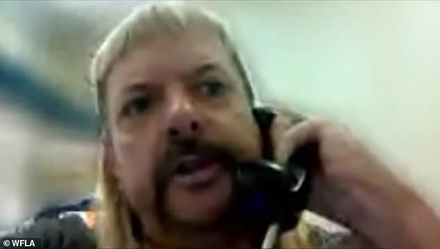 'Tiger King' Joe Exotic gave an in-depth interview from prison this week about the upcoming election between Donald Trump and Kamala Harris. The former zookeeper is seen here during another interview given in July.