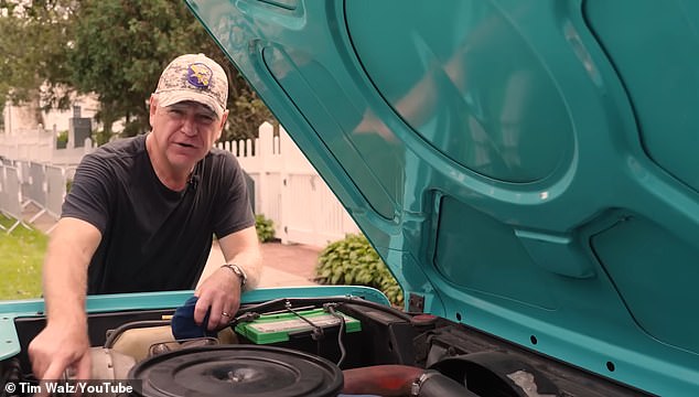 Democratic vice presidential hopeful Tim Walz is accused of appearing fake after a new campaign ad shows him working under the hood of his car with inexplicably clean hands