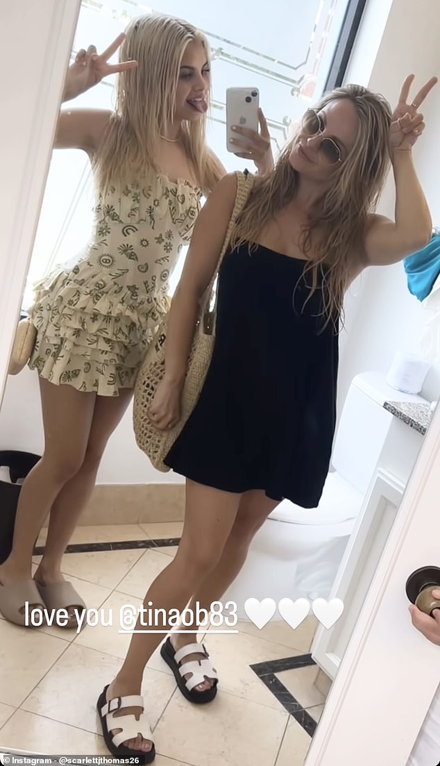 Tina O'Brien, 41, and her baby daughter Scarlett, 15, looked more like sisters than mother and daughter in a sweet new post shared to Instagram on Friday