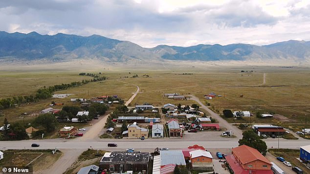 The structure, which is set to go up on the edge of Villa Grove, Colorado (seen here), would help provide cell phone service in the rural area, but nearly a third of the people who live there don't want it.