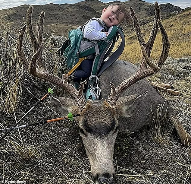 One-year-old Lainey had the excursion of a lifetime on Wednesday when she and her dad experienced deer season in the beautiful Wyoming wilderness — and her first kill shot