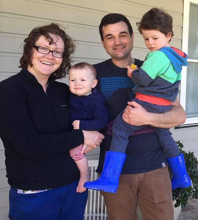 Trish Smith (left) has been charged with the murders of her sons Russell, 11, and Ben, 9, (pictured with their father Nick) at their home in Faulconbridge, in the Blue Mountains of New South Wales, on September 10.