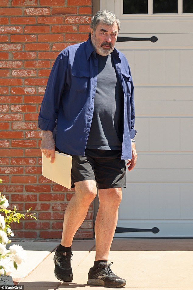 Tom Selleck, 79, seemed worlds away from his 1980s glory days as he stepped out in California on Tuesday