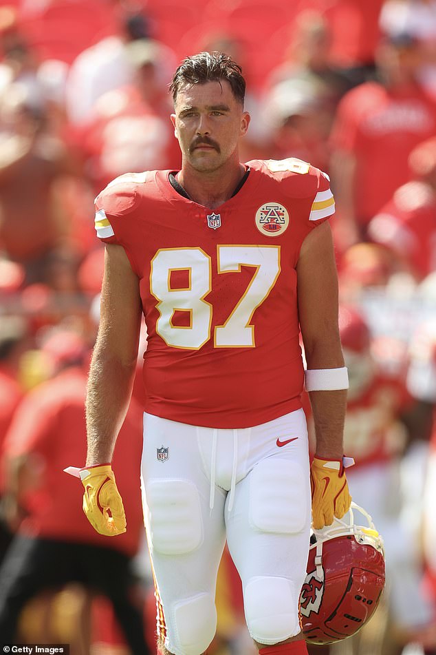 The NFL star, 34, took to pictured on September 15 in Kansas City