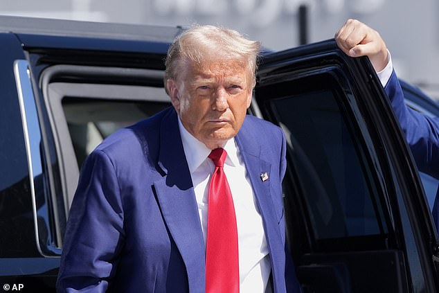 Donald Trump on Saturday, September 14, a day before a second assassination attempt. The ex-president blamed Biden and Harris' 