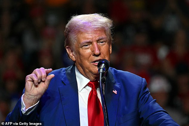 Trump spoke at an arena on the campus of Indiana University of Pennsylvania on Monday, September 23