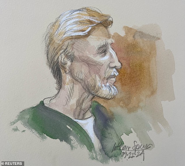 Ryan Routh, 58, faced the charges in federal court Tuesday morning, a little more than a week after the political candidate's botched assassination. A sketch of Routh in a federal courthouse in West Palm Beach this week can be seen here