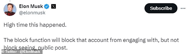 Musk has confirmed that accounts you have blocked can see your messages even if they are logged in