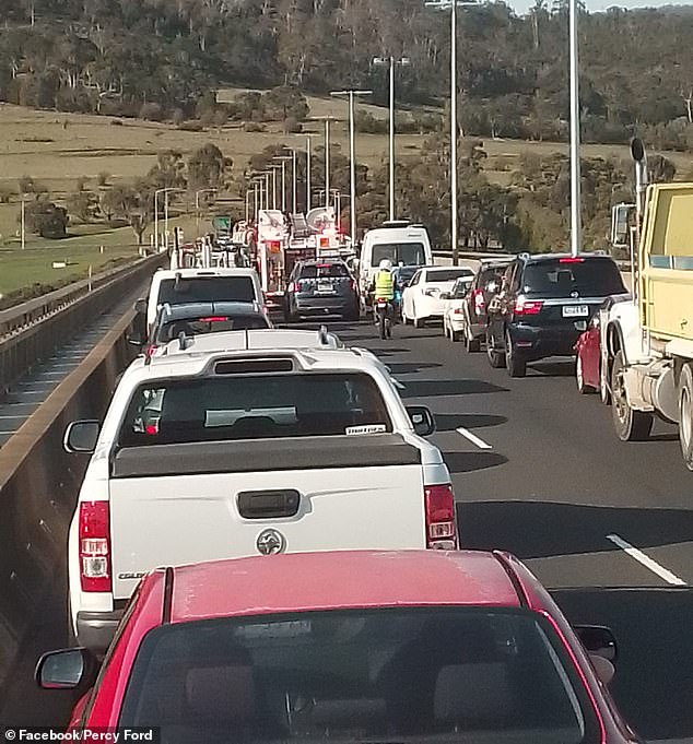 Police believe a truck rear-ended a Holden Barina, which then struck a Holden Commodore and Honda HRV on the Bowen Bridge about 3.40pm on Friday.