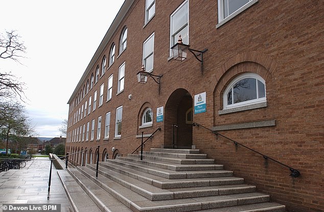 An inquest at Exeter Crown Court (pictured) heard that Christian Eiermann, 52, had taken a lethal dose of two drugs used for animals