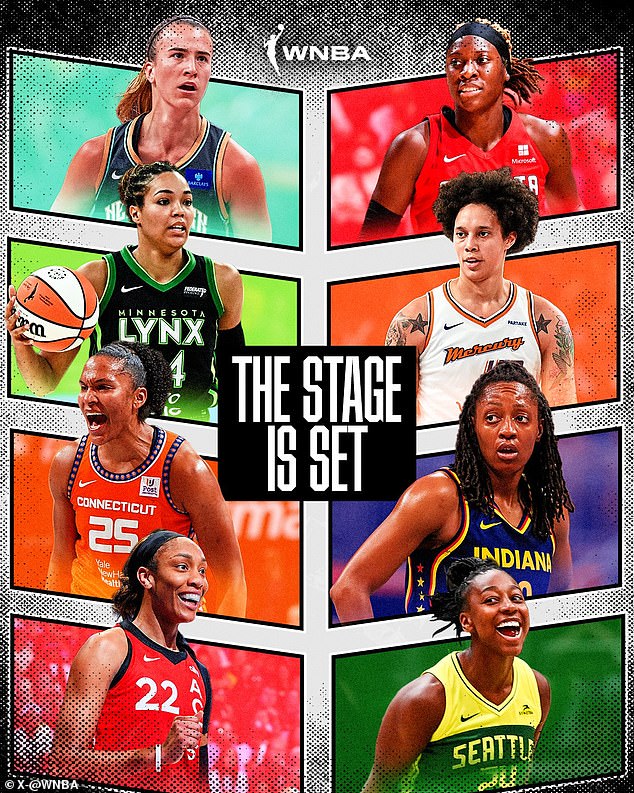 The WNBA posted a graphic promoting the preseason, but Caitlin Clark wasn't included