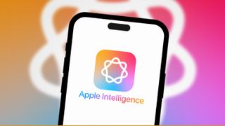 Apple Intelligence logo on an iPhone.