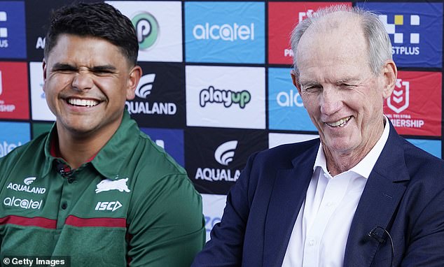 New Rabbitohs coach Wayne Bennett has revealed Latrell Mitchell (pictured together) will be 'our fullback' in 2025 as the masterful mentor looks to get the scandal-plagued NRL superstar's career back on track