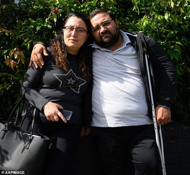 Noor (left) and Elia Norman (right) were left homeless a month after the fire. The couple had moved to Australia from Syria to start a new life