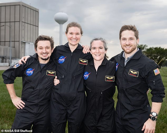 The four-person crew – consisting of Sergii Iakymov, Sarah Elizabeth McCandless, Erin Anderson and Brandon Kent (left to right) – was the third to enter the HERA habitat