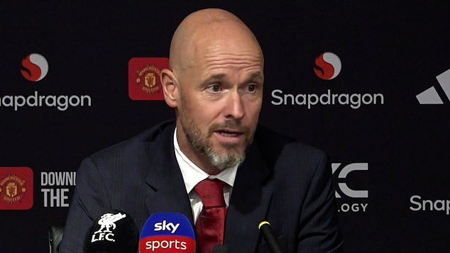 Erik ten Hag got into a heated exchange with a Mail Sport reporter after their loss to Liverpool