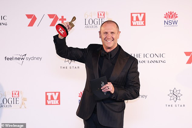 Police have issued a warrant for violence [AVO] to protect The Morning Show's 59-year-old co-host Larry Emdur (pictured after winning the Gold Logie last month)