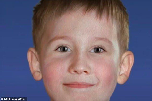 A computer-generated image of what William Tyrrell would have looked like at age five, two years after he disappeared