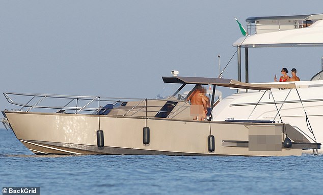 Cristiano Ronaldo and Georgina Rodriguez appeared to miss the REAL action when a naked couple sailed past his superyacht on Thursday